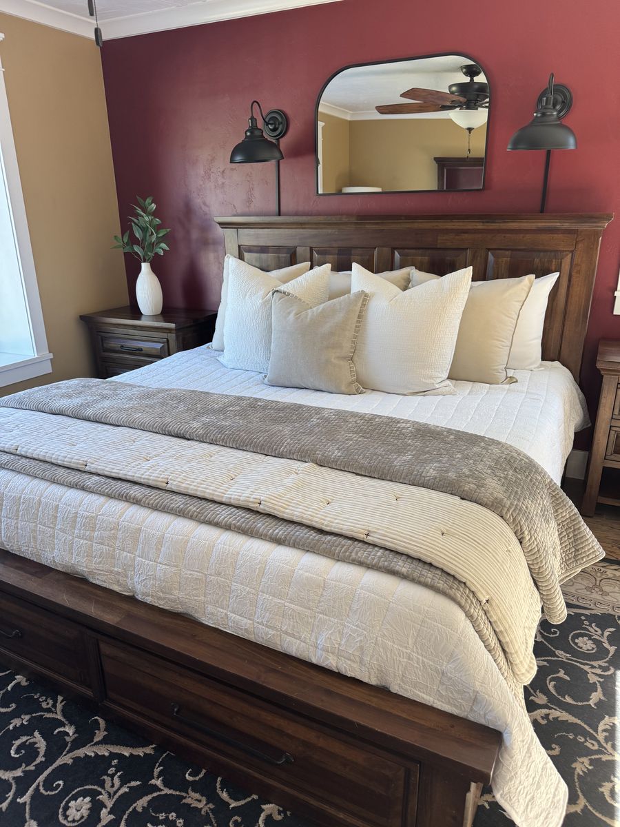 Napa furniture: Hill Crest king bedroom set.