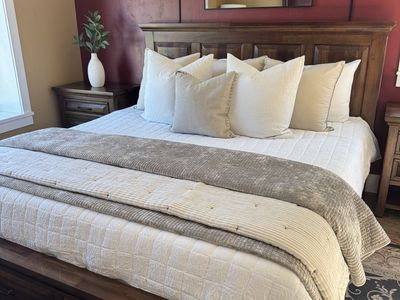 Napa furniture: Hill Crest king bedroom set.
