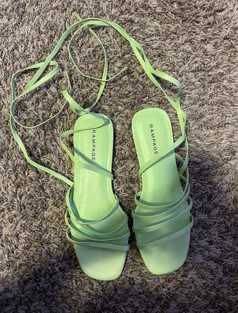 Rampage Athena Mint green Sandals wraparound 8.5