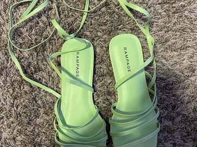 Rampage Athena Mint green Sandals wraparound 8.5