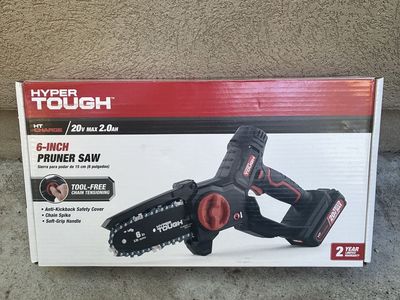 Hyper Tough HT Charge 20V Max 6-Inch Cordless Electric Pruner Saw with Anti-Kickback & Soft-Grip