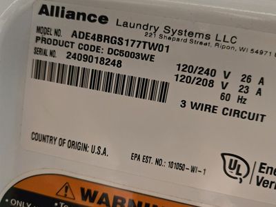 Speed Queen AWN632SP116TWO2 Washer & ADE4BRGS177TWO1 Dryer Set - White, Electric, Top Load