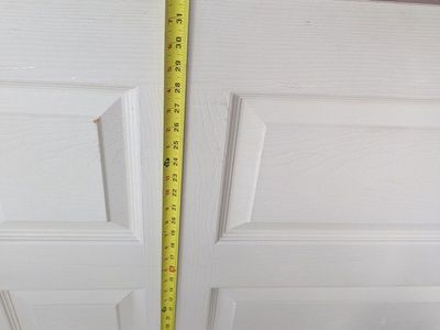 White hollow core 6 panel molded door