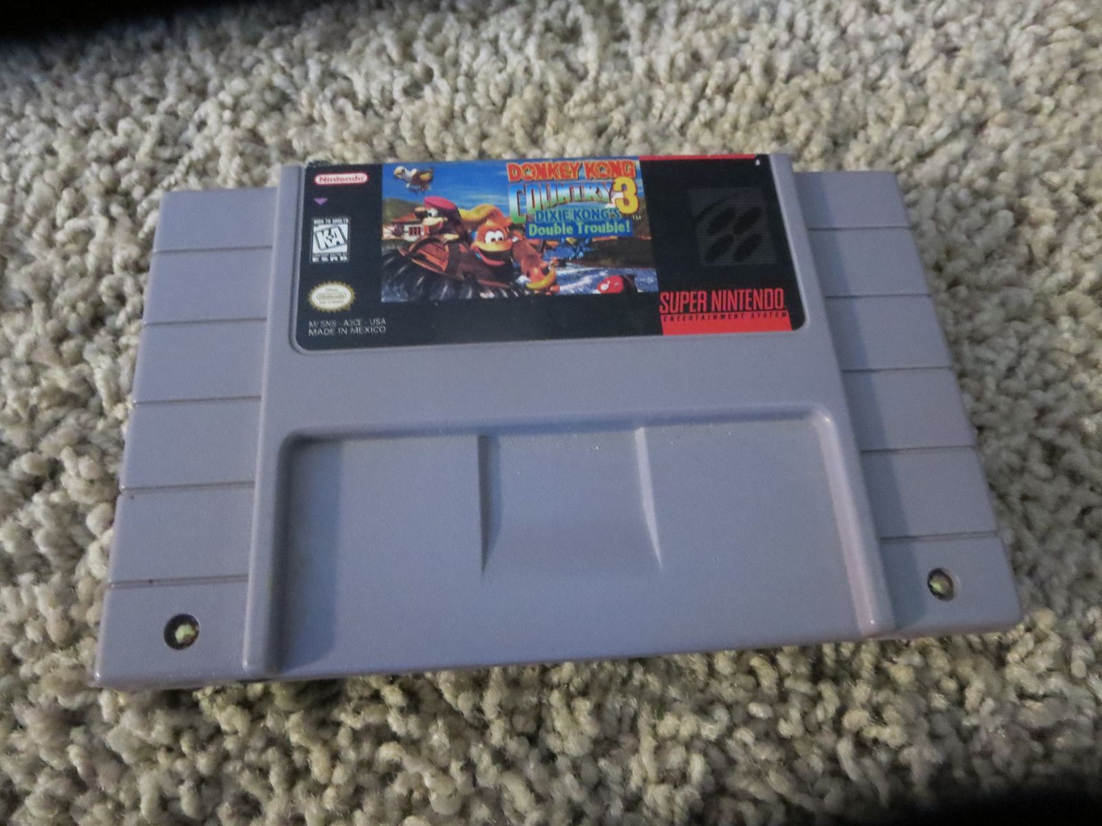 Donkey Kong Country 3: Dixie Kong's Double Trouble! Super Nintendo SNES Game Cartridge
