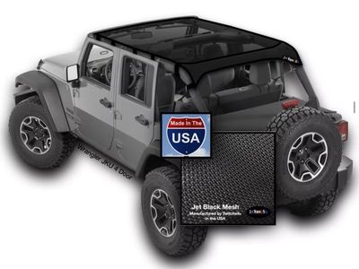 Jeep Wrangler JK 4 door mesh sun shade top & rear cargo cover