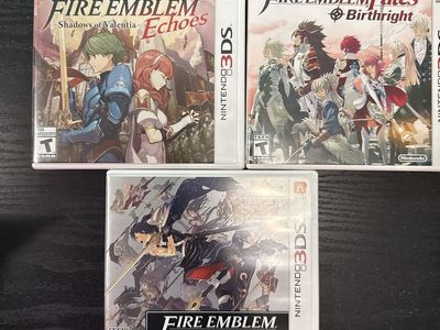 Fire Emblem Nintendo 3DS Video Game Lot - Awakening, Fates Birthright, Echoes