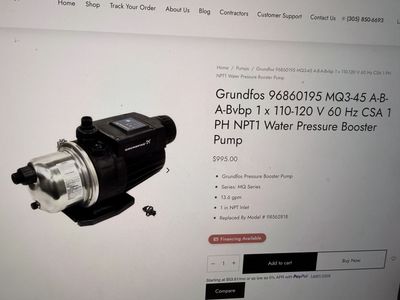 Water pressure booster pump