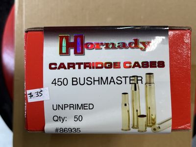 New 450 Bushmaster Brass and ammo.