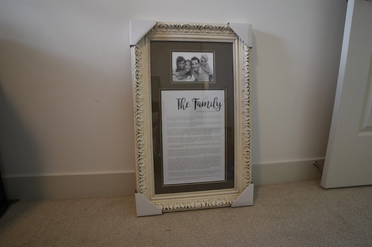 The Family Proclamation Frame - 25 1/2 in x 14 1/2 in
