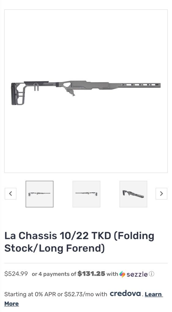 Grey Birch Folding Stock For Ruger 10/22 Takedown