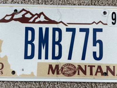 Expired Montana License Plate