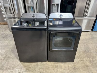 GE PROFILE TOP LOADING WASHER & DRYER SET