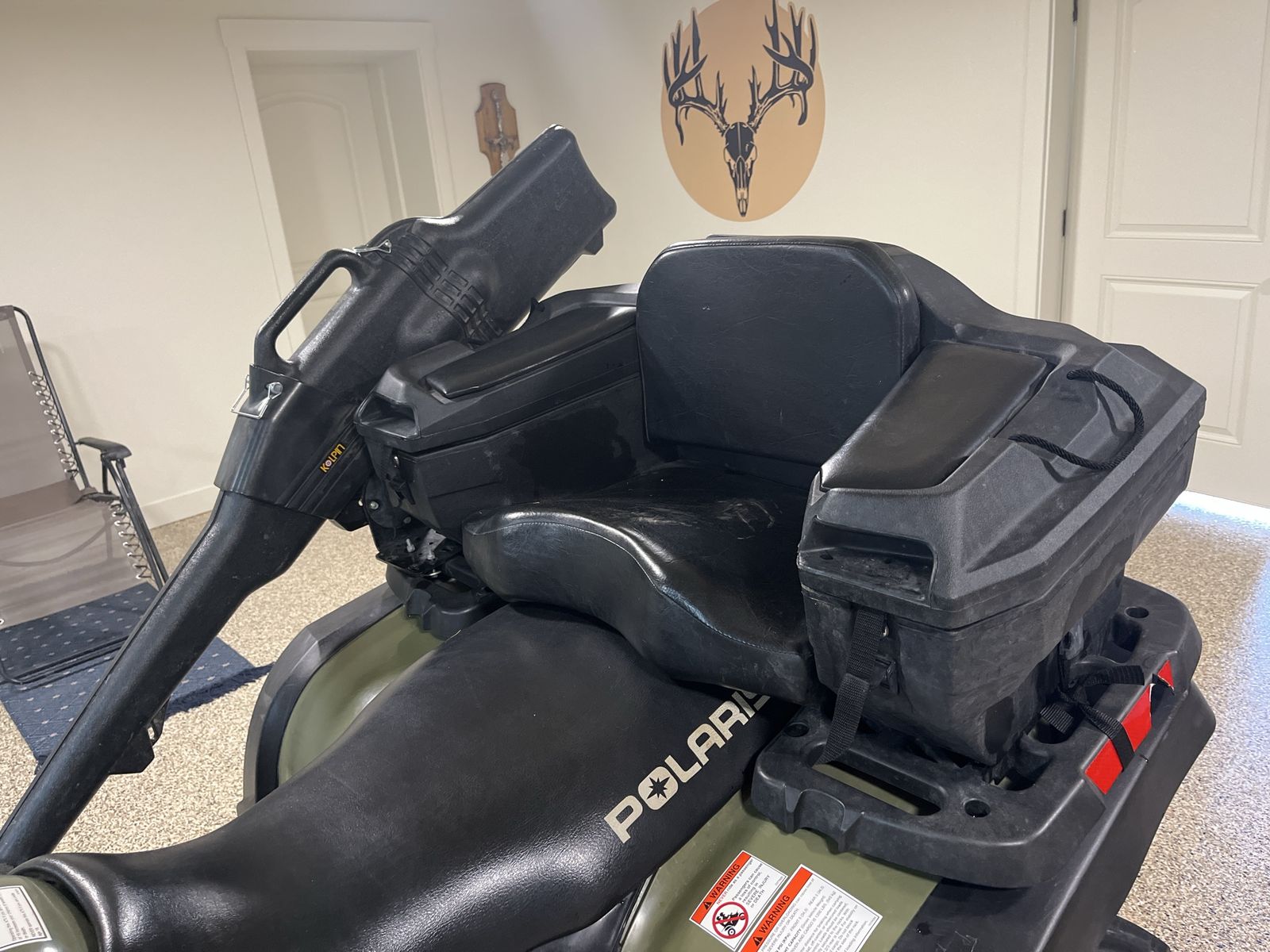 ATV Rear Storage Box Seat with Kolpin Gun Boot Mount