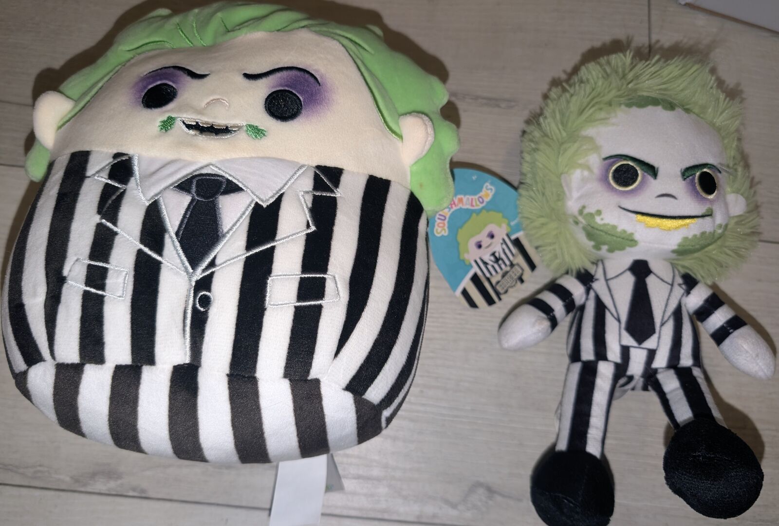 Lot of 2 BEETLEJUICE Plush - 1 Squishmallows 9" / Beetlejuice Brand 9"