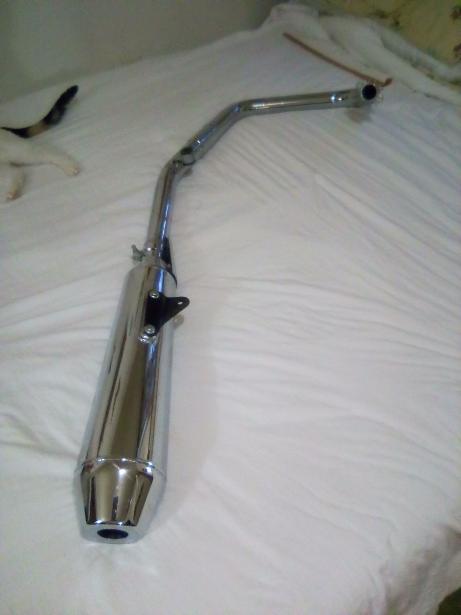 Chrome Right side exhaust header /downpipe