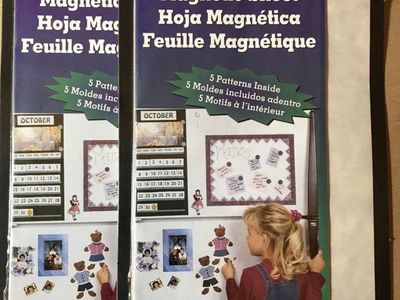 ProMag CraftMAGic Adhesive Magnetic Sheet 5" x 8" with 5 Patterns, New, Vintage, 2 packages, $8.00