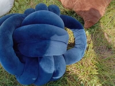 Big Yarn Ball Stuffed Pillow 13" x 11" diameter