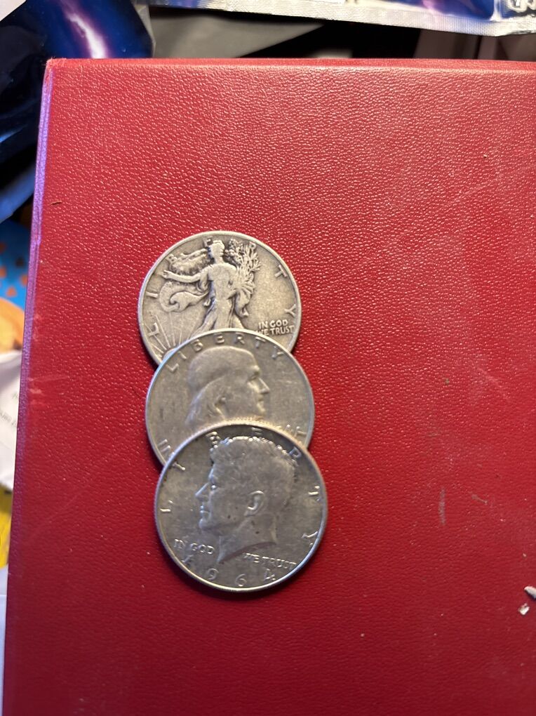 1oz Silver 3 Different Half Dollars