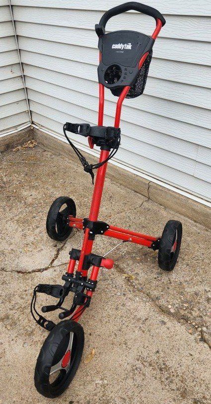 3-wheel golf push cart, caddy tek