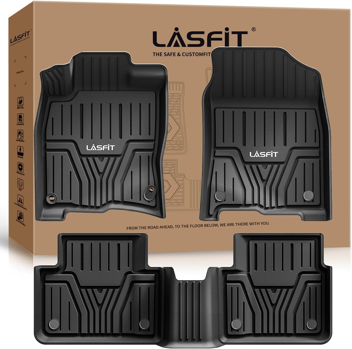 16-21 Honda Civic Sedan, 17-21 Hatchback, 16-20 Coupe All Weather TPE Custom Fit Floor Liner