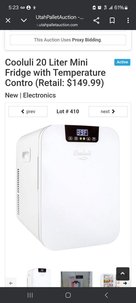 coolulii mini 20l mini fridge 12v/120v