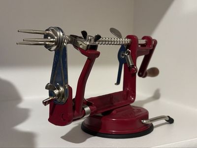 Red Apple Peeler Corer Slicer with Suction Base