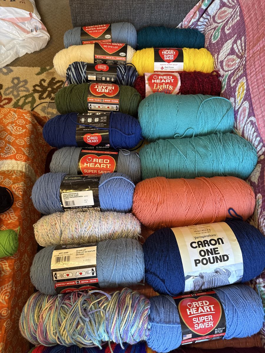 HUGE YARN LOT! —Just in time for your summer projects. I have 36 full skeins and 20 mini skeins for sale.