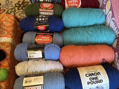 HUGE YARN LOT! —Just in time for your summer projects. I have 36 full skeins and 20 mini skeins for sale.