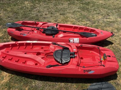 To adult size kayak with paddles