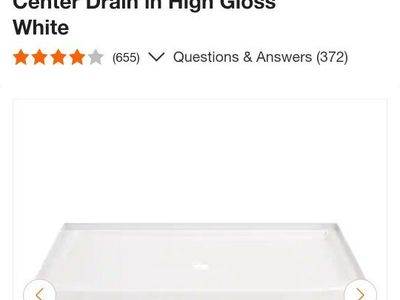 delta 500 - 60"× 30" shower base with center drain