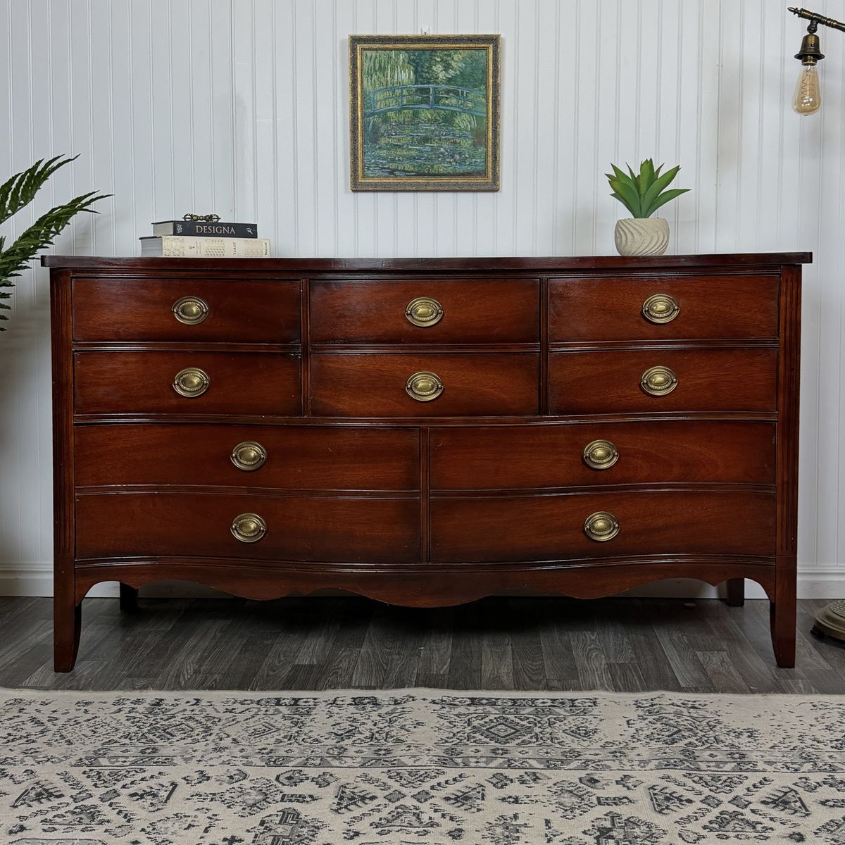 Dixie Vintage Bow Front Dresser