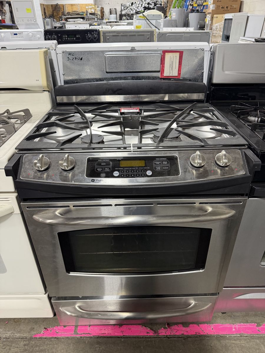 GE Profile Stainless Steel Double Fuek Slide-in Range Oven
