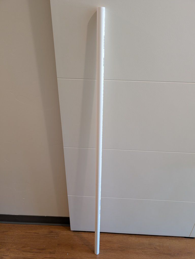 White PVC Pipe - New Condition, Unused, Durable Plumbing/Electrical Conduit