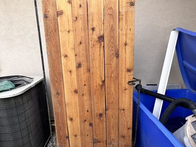 Iron Wood Plank Outdoor Door