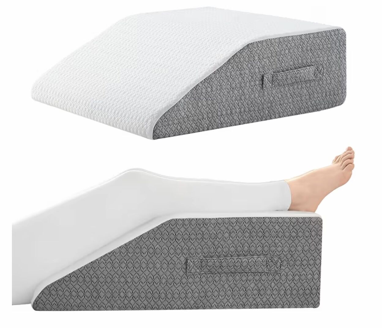 NEW - Leg Pillow For Elevation N Support - Memory Foam and A Washable Cover - C PIX