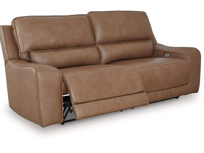 DeepWakes Leather Power Reclining Sofa - Living Room Furniture - Action Home Furniture