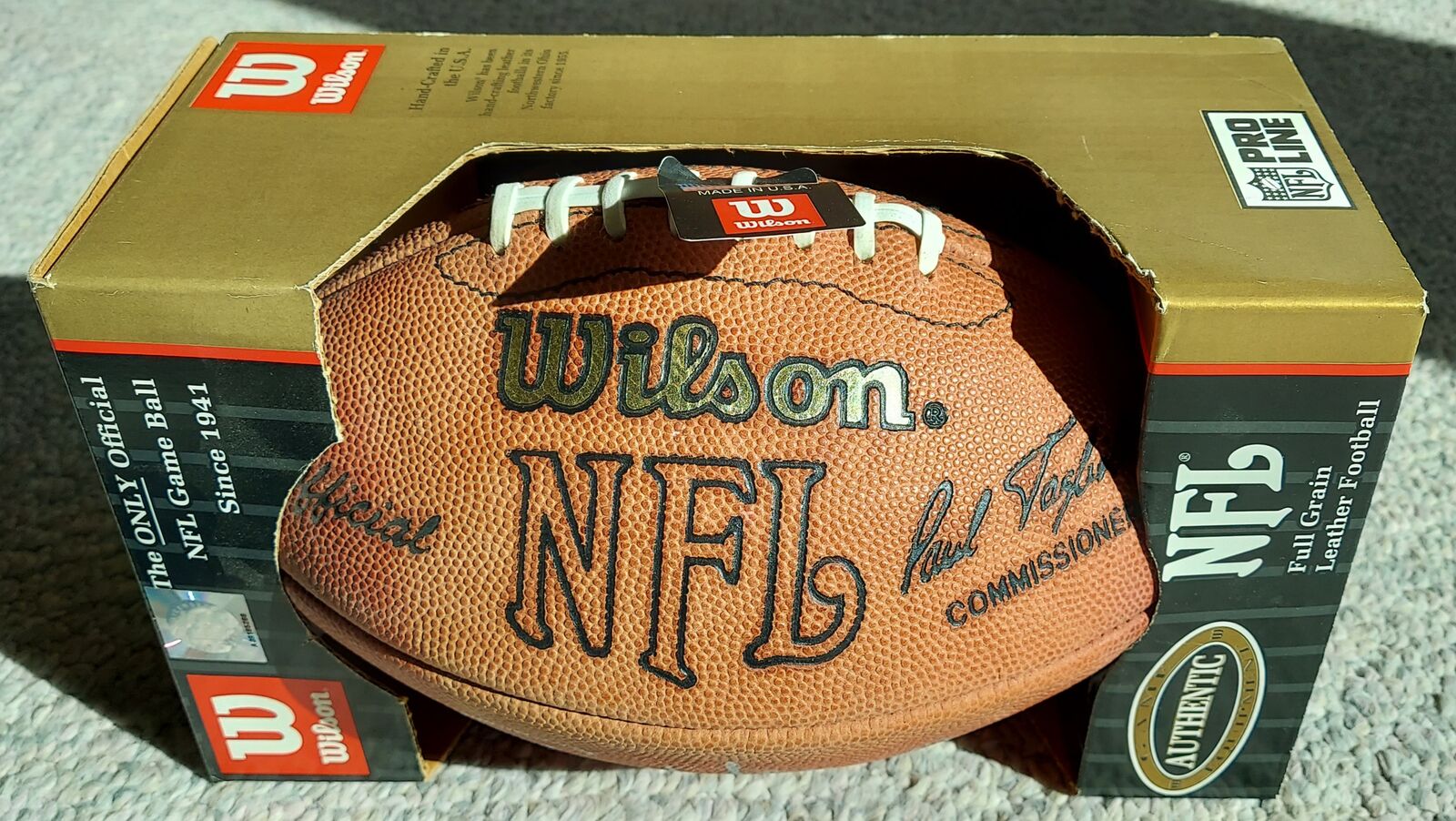 Signed Steve Young Authentic Wilson NFL Leather Game Ball Football