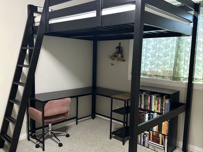 Dark Wood Loft Bed Frame – Sturdy & Space-Saving