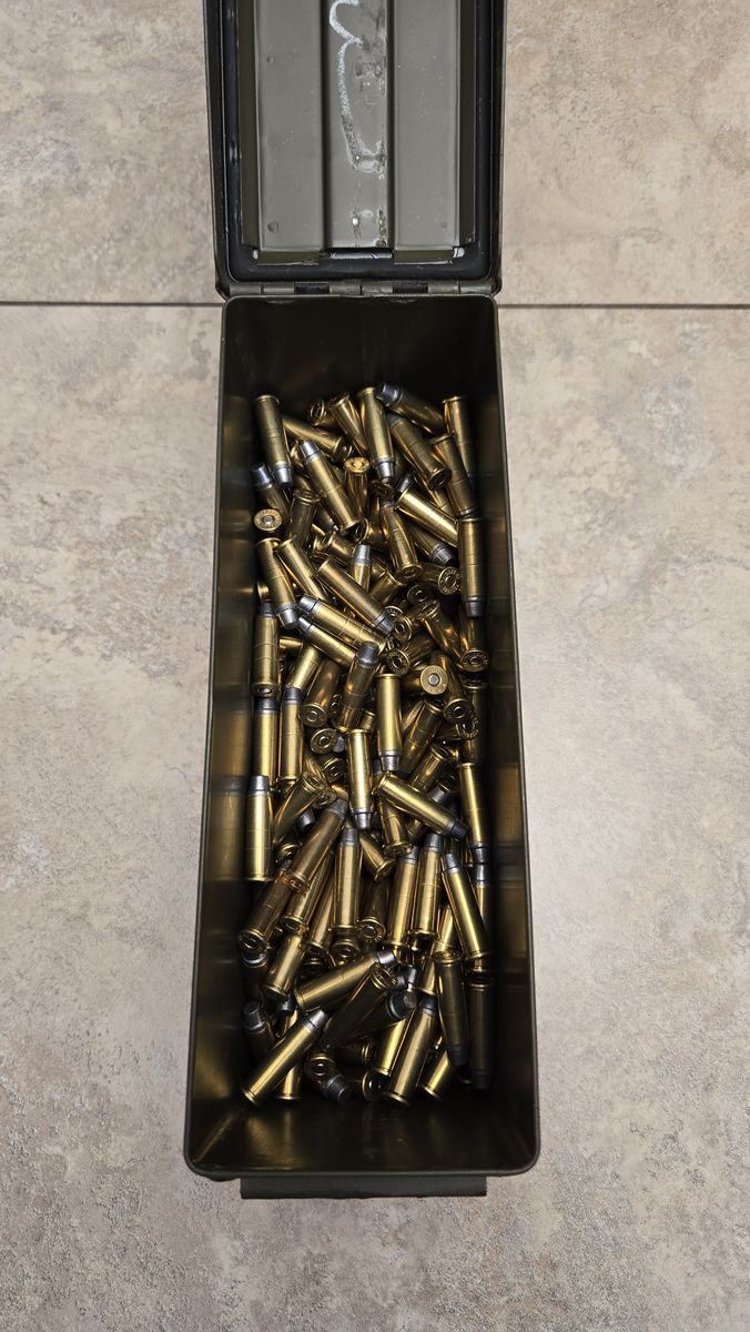38 Special - 500 rounds - 158 Grain Lead Semi-Wadcutter reloads w/ ammo can