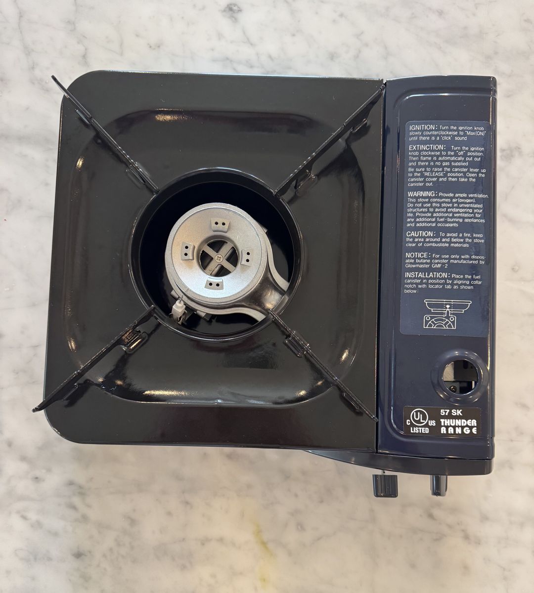 Brand New/Never Used Portable Butane Gas Stove – Thunder Range w/ Case