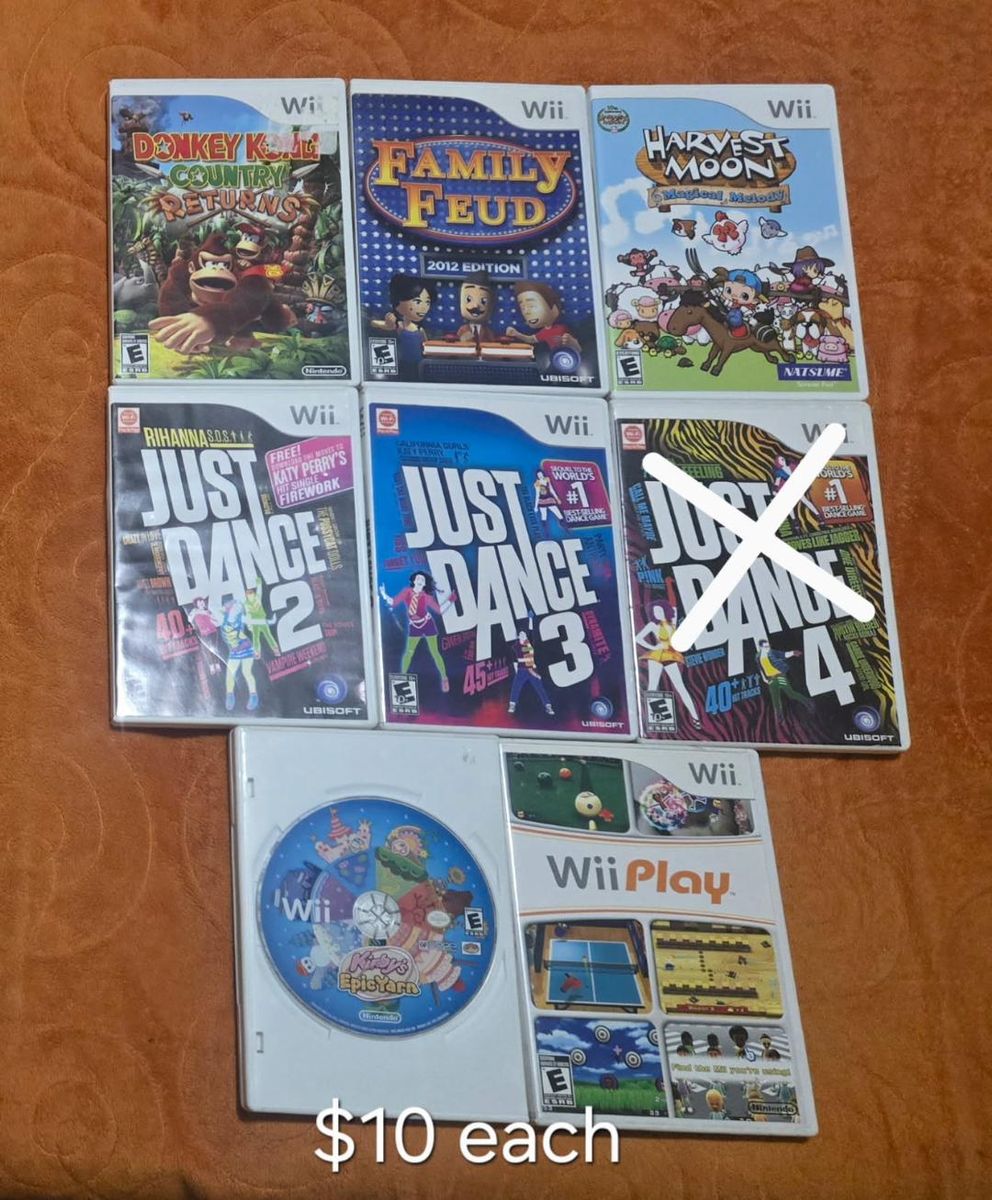 Nintendo Wii games $10 each including Wii Play! trades considered!