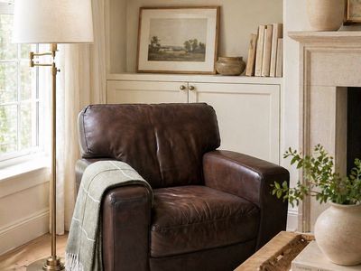 Handsome gentleman’s leather club chair