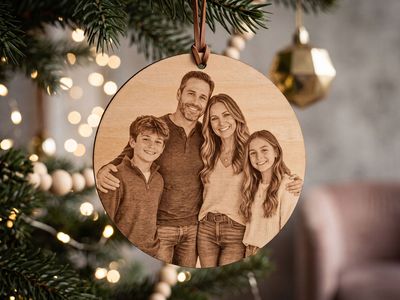 Personalized Family Photo Christmas Ornament