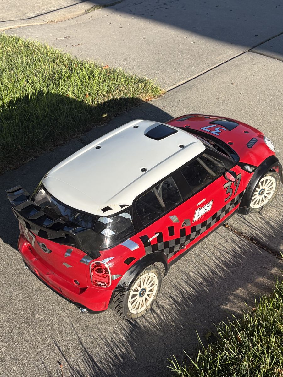 Red RC Losi 5ive WRC Mini