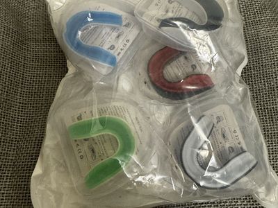 Youth Multi-Color Sports Mouthguards Pack of 5 in Cases