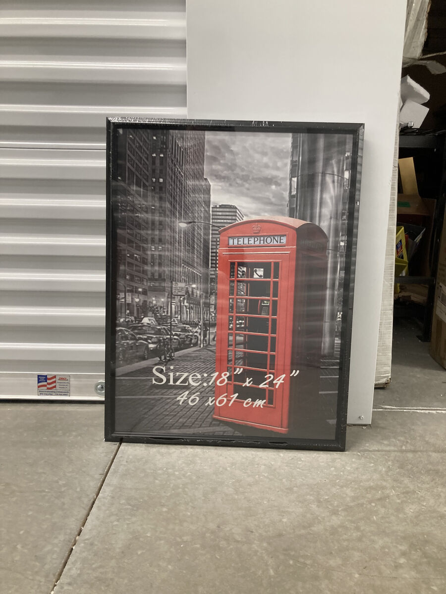 Set of 4 Black Picture Frames – 18" x 24" – NEW