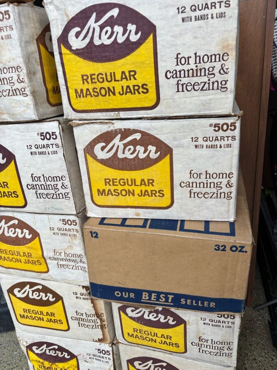Kerr Regular Mason Jars - 12 Quart Canning Jars with Bands & Lids