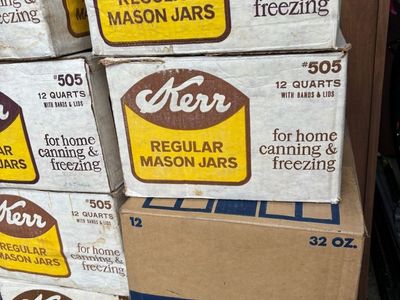 Kerr Regular Mason Jars - 12 Quart Canning Jars with Bands & Lids