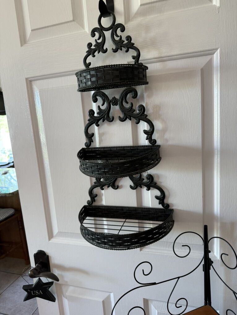Vintage Metal Tiered Shelf