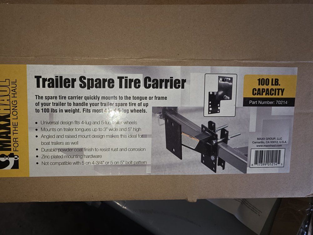 Maxxhaul spare tire carrier